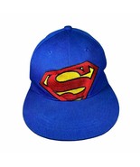 Superman Six Flags Hat Cap Snapback Logo Blue Grand Prairie, TX - $11.20