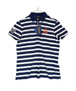 NWT Polo Golf Ralph Lauren PGA Ocean Course Blue Striped Shirt Youth M M... - $48.00