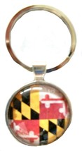 Maryland Flag Glass Keychain - $6.50