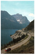 Vintage St. Mary Lake and Going-to-the-Sun Highway, Montana Postcard - £3.79 GBP