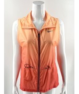 Nike Gradient Orange Coral Running Vest Sz M Ombre Full Zip Sleeveless J... - £31.29 GBP
