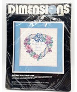 Vtg Dimensions Mothers Lasting Love Heart Stamped Cross Stitch Kit 1987 ... - $15.66 CAD