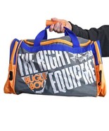 Vintage 90s Bugle Boy Duffle Gym Bag Weekender Overnight Blue Orange Str... - $38.53