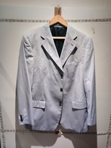Viapiana Men&#39;s Primatist Plaid Blue 3 Button Blazer Jacket Size 54 - £33.35 GBP