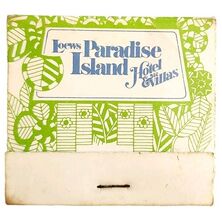 Loews Paradise Island Hotel Villa Vintage Matchbook Struck Nassau Bahama... - $19.99