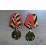 2 médailles russes vétérans WWII World War - $12.11