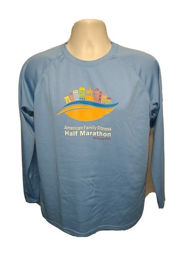 2012 Richmond American Family Fitness Half Marathon Adult Medium Blue LS... - £15.02 GBP