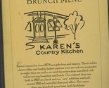Karen&#39;s Country Kitchen Menu Louisville Colorado National Historic Regis... - £17.12 GBP