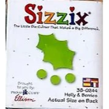 sizzix holly &amp; berry small die - £6.17 GBP