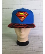 DC Superman Embroidered Logo Sublimated Bill Snapback Hat Cap Youth Boys... - $19.99