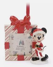 Disney Parks Santa Mickey Mouse Photo Frame Christmas Tree Ornament - $34.99