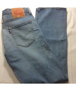 Mens Levi Strauss 501 Straight Denim Jeans Size 33 X 32 Button Fly Light... - $28.07 CAD