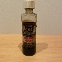 Vintage Old English Scratch Cover 8 Oz Prop Used  Glass Bottle - $12.76