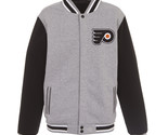NHL Philadelphia Flyers  Reversible Full Snap Fleece Jacket JHD 2 Front ... - £95.91 GBP