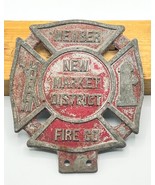 Vintage Firefighter License Plate Topper, New Market Fire Department, Ma... - £92.64 GBP