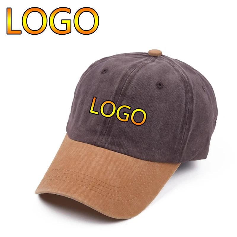 Custom Logo for Woman Vintage Plain Baseball Cap Washed Cotton Distressed Dad - £10.28 GBP+