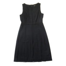 NWT J.Crew Sleeveless Pleated A-line in Black Two-way Stretch Wool Dress 4 - £56.66 GBP