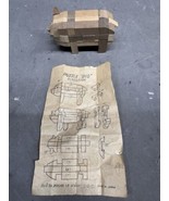 Wooden Kumiki 3 Dimensional Puzzle Pig By Hirokichi Yamanaka 1950s Instr... - $111.88