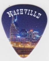 NASHVILLE Tennessee NIGHT SKYLINE GUITAR PICK MUSIC CITY Country Music O... - £6.28 GBP