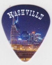 NASHVILLE Tennessee NIGHT SKYLINE GUITAR PICK MUSIC CITY Country Music O... - £6.28 GBP