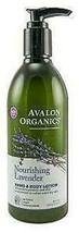Avalon Organic Botanicals Therapeutic Hand &amp; Body Lotion Lavender 12 oz - £16.39 GBP