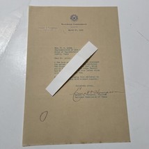 Antique Letter Texas Railroad Commission  Signed Ernest O thompson 1935 - £75.86 GBP