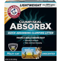 Arm &amp; Hammer Clump &amp; Seal AbsorbX Lightweight Multi-Cat Unscented Litter 2ea/8.5 - £52.06 GBP