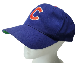 VTG American Needle tag ~ Chicago Cubs Logo Trucker Hat Blue White Used - £11.79 GBP
