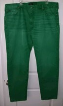 Polo Ralph Lauren Varick Slim Green Denim Jeans 44x32  - £58.17 GBP