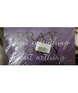New Wood Pray Sign Phillipians 4:6 Pray about everything Worry about Not... - £3.89 GBP