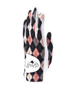 NEW LADIES GLOVE IT PINK / GREY ARGYLE GOLF GLOVE. SIZE MEDIUM. LEFT HAN... - $19.63