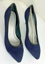 tahari Womens Sz 10 M Navy Blue Tacey Pump Shoes 2.75 in Heel - £18.64 GBP