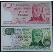 2 Notes from Banco Central de La Republica Argentina - £1.55 GBP