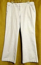 Old Navy Light Gray Flat Front Mid Rise Dress Pants Slacks 4 Pockets 14 34&quot;x30&quot; - £6.32 GBP