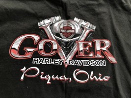 Harley Davidson T Shirt Adult XL Black Short Sleeve Mens Piqua, Ohio - £13.33 GBP