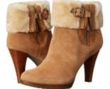 ANNE KLEIN ~ Suede Leather w/Faux Fur Trim ~ Women&#39;s Size 7M Boots ~ TALASI - £26.47 GBP