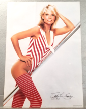 Cathy Lee Crosby Poster 1984 Aerobics Workout Red White Leotard Silver Pole - $28.45