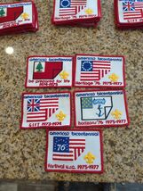 America&#39;s Bicentennial Lot Of 5 Boy Scout Patches; 1973-77 With Coins- - $13.85