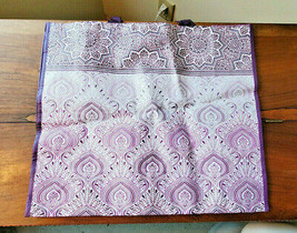 T.J.maxx Purple White Design 17&quot; x 19 1/2 x 7 1/4&quot; Reusable Shopping Bag - £7.89 GBP