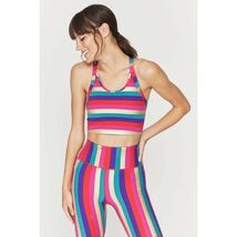 NWT Spiritual Gangster Wrapped in Love Metallic Gold Sports Bra Top Band... - €24,90 EUR