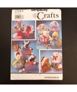 Simplicity Crafts 7043 Puffy Animals Santa Bear Cat Bunny Mouse Seasonal... - £2.48 GBP