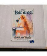 Lost guardian angel pinup girl smokes whiskey steel metal sign - $124.97 CAD
