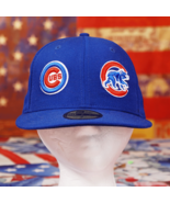 CHICAGO CUBS New Era 59FIFTY Sz 7 Royal Blue MLB Cap Front Double Embroi... - €34,88 EUR