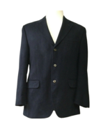 CHAPS Ralph Lauren Mens Navy Blue Faux Suede 40R Sport Coat Blazer - $67.22 CAD
