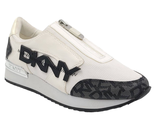 DKNY Women Low Top Sneakers Mareesa Logo Zip Up Size US 5.5 White - $49.50
