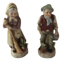 Porcelain Male and Female Decorative Statues - Height 5 1/2&quot;  - £11.97 GBP