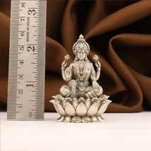 BIS HALLMARKED 925 Silver Antique 3D Mahalakshmi Idol - pure silver gift items  - £49.57 GBP+