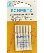 SCHMETZ Embroidery Sewing Needles Size 75/11 1745 - $10.79 CAD