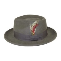 Men's Broner Wool Hat Classic Soft Fedora STREETWISE 73-043 Steel Grey image 5