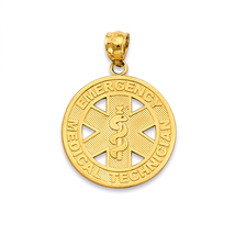 14K Yellow Gold Emergency Medical Technician Pendant - £207.76 GBP